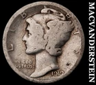 1919 Mercury Dime- Silver- Scarce Better Date No Reserve #J3102