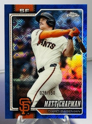 2026 Topps Chrome Matt Chapman Blue Logofractor /150 #193 Giants