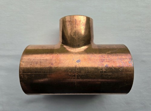 Copper Reducing Tee Large (Nibco W-40150) Nom 3 x 3 x 2"