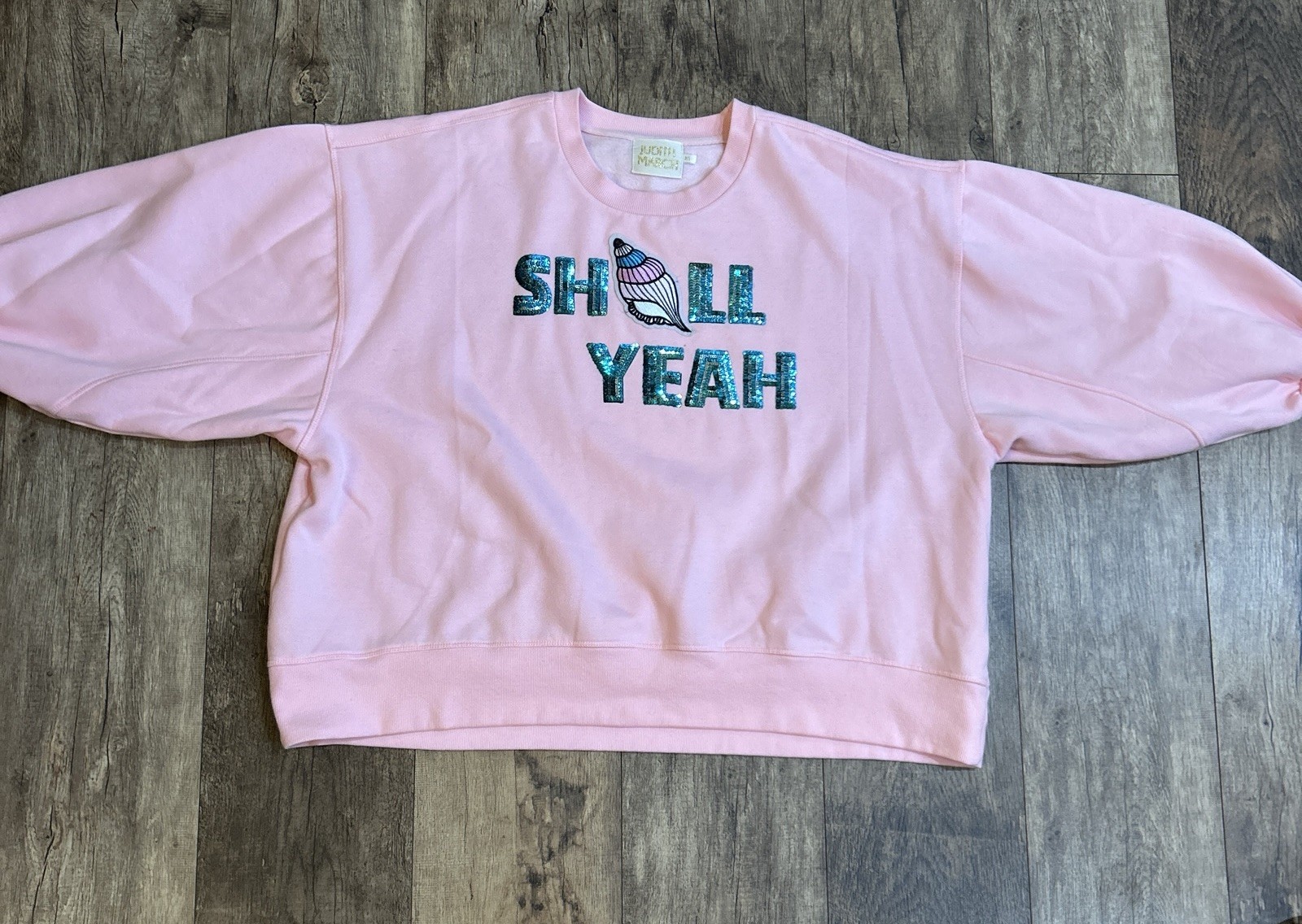 Judith March Shell Yeah Pink Pullover Crewneck Se… - image 6