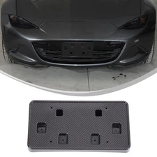 Front License Plate Holder ABS Carbon Fiber Pattern US Ver For Mazda MX-5 2016+