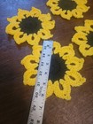 Handmade Crocheted sunflower  coasters/trivets/doilies - set of 4   — photo 7