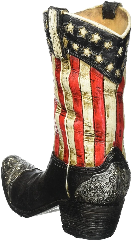 Patriotic Western Cowboy Boot Vase Decorative Home Decor Great for Events - Image 2 of 2
