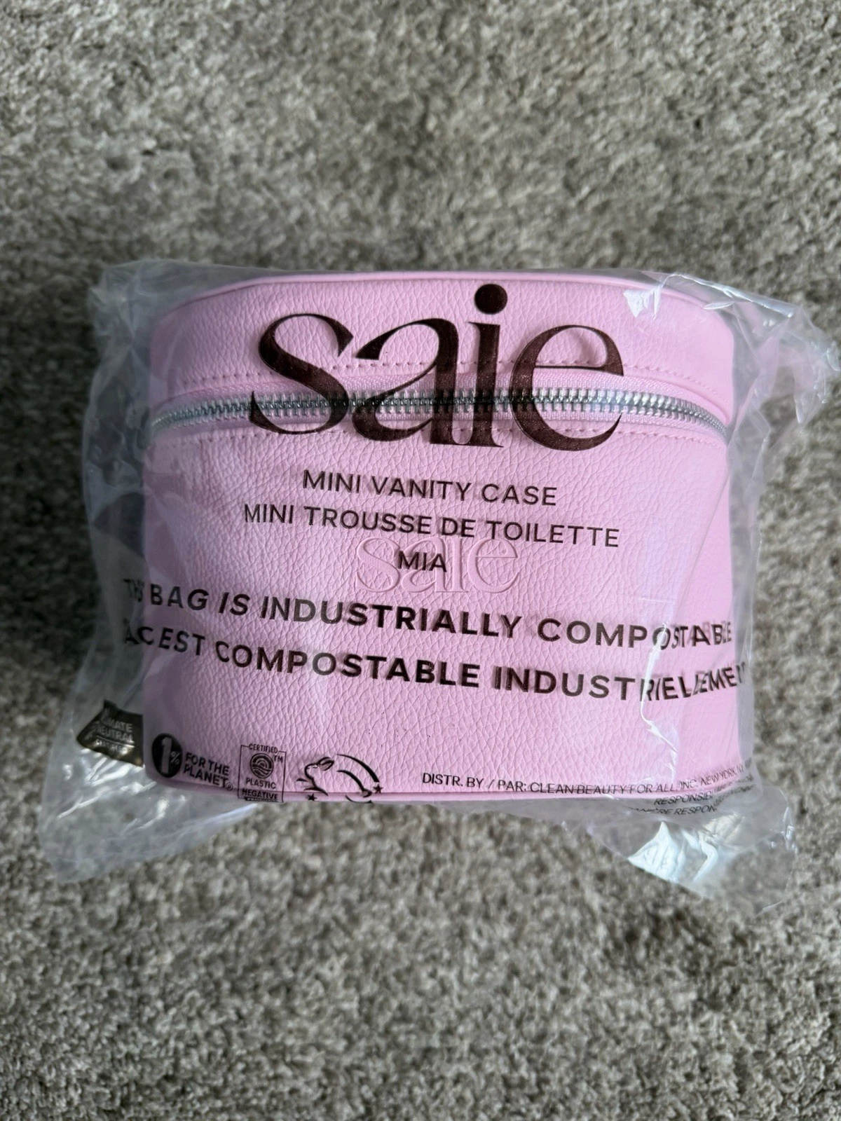 NEW Saie Pink Mini Vanity Case – Makeup Bag / Beauty Organizer – Limited Edition