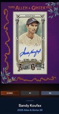 Topps Bunt Digital Sandy Koufax Iconic 66cc
