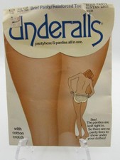 Vintage Underalls Pantyhose  Panties All In One Beige Suntan Size C-D Style 310