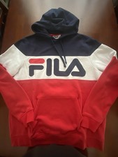 Men  s FILA hoodie Size XL Hip Hop Classic Tennis Basketball 80s 90s Fashion