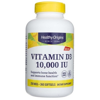 Healthy Origins Vitamin D3 10000 IU - 360 Kapseln