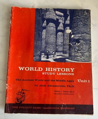 Vintage 1966 World History Study Lessons Ancient World and the Middle Ages  # 1