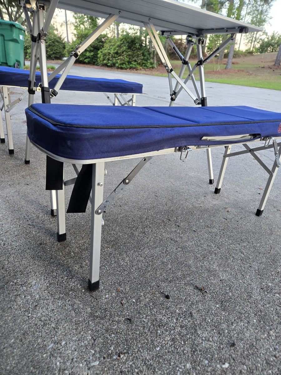 Coleman Pack-Away Portable Camping Table & Bench Set Folding