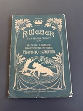 R. Weber Haynau Raubtierfallen Katalog um 1900 Jagd Fallen Schlesien selten