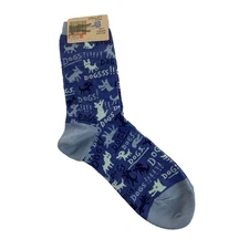 BlueQ Funny Women's Crew Socks in Hilarious Dogs Design Styles Fits Shoe 5-10
