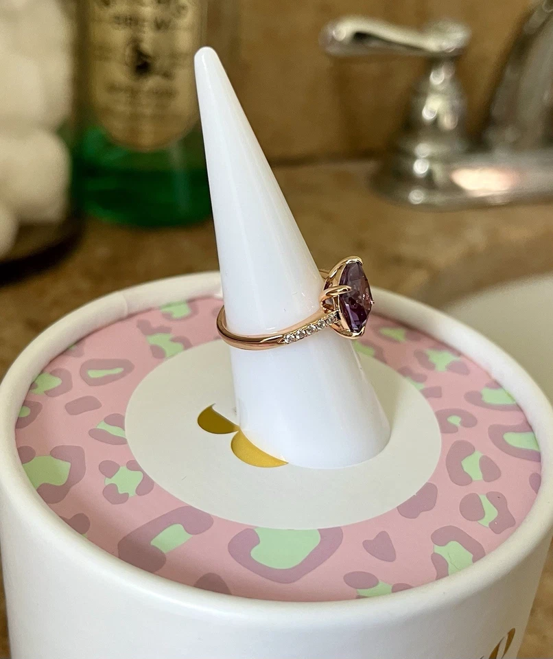 Anillo Bomb Party RBP4525 The Margie Topacio Púrpura Sobre Oro Rosa Talla 7 Anillo Foto 2 de 4