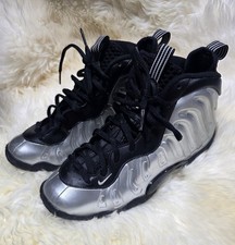 Nike Air Foamposite One Chrome Black Athletic Shoes US Size 5 Youth CN5268-001