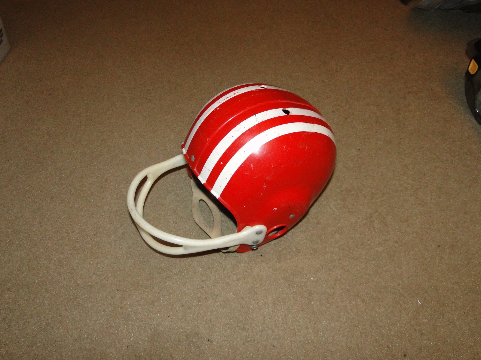VINTAGE SMALL KIDS FOOTBALL HELMET AS PICTURED FOR DISPLAY N