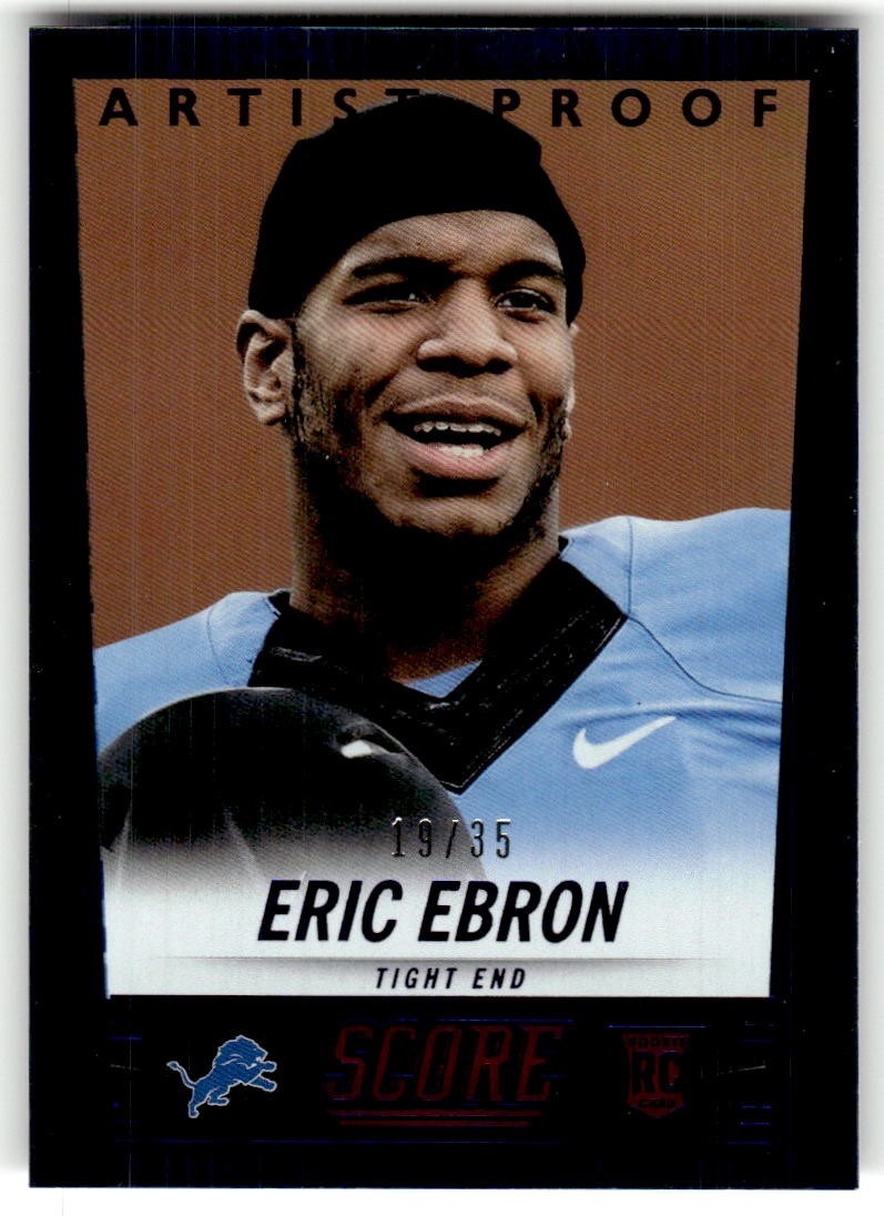2014 Score Eric Ebron Artist's Proof #/35 Rookie #369
