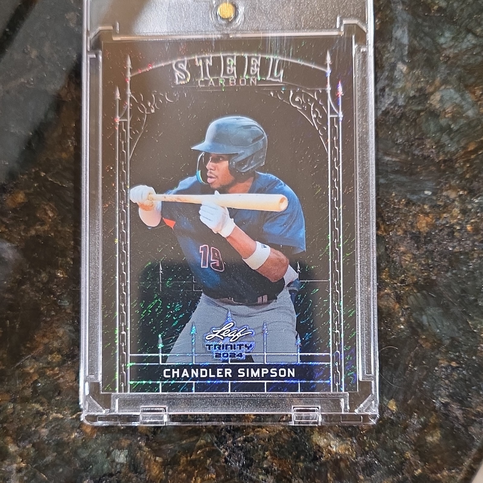 Leaf 2024 Trinity Mega Box Steel #S-20 Chandler Simpson 3/3 Baseball Card