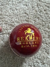 Readers Club Men's Red Leather Cricket Ball Size 5.5oz