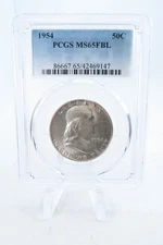 1954-P PCGS MS65FBL Franklin Half Dollar Full Bell Lines 50C