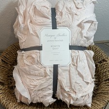 POTTERY BARN MONIQUE LHUILLIER ROSETTE BABY/TODDLER QUILT  BLUSH