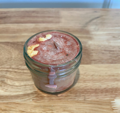 Aromatique Sparkling Currant Scented Homemade Bespoke Candle in Glass w. Crystal
