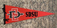 Vintage SDSU San Diego State University Aztecs 30” Flocked Felt Pennant