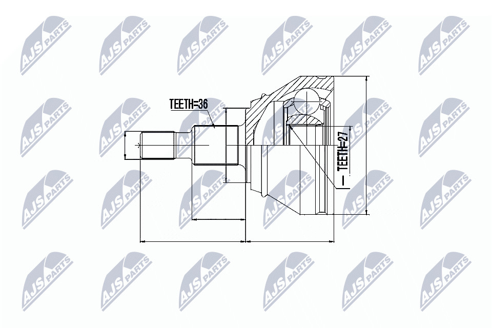 Fits NTY NPZ-WW-028 OUTER CV JOINT - Image 4