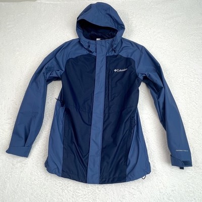 Columbia Interchange Jacket Men s S Blue Omni Tech Waterproof Hooded Nylon