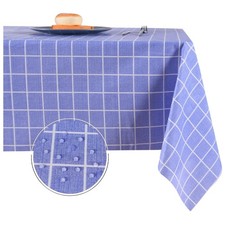 100 Waterproof PVC Table Cloth, Oil-Proof Spill-Proof Vinyl Rectangle Tablec...
