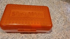 Vintage 90's SPACEMAKER Red And Clear Plastic Pencil Pen Storage Box C7 