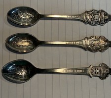 Rolex Bucherer Lucerne Switzerland Souvenir Spoons Lot of 3 Vintage