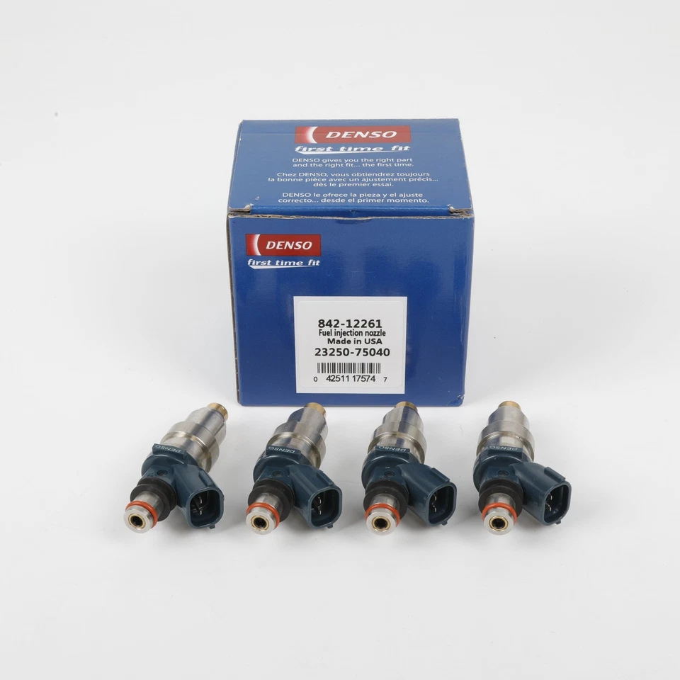 4PCS 23250-75040 Denso Fuel injectors Fit For Toyota Tacoma 2.4L 1995-2000 I4 - Изображение 3 из 4
