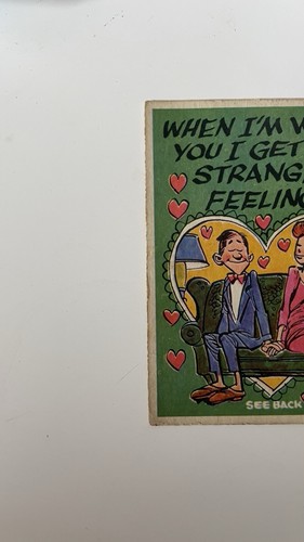 1960 Topps Funny Valentine When I'm With You I Get a Strange Feeling Card # 31-A - Picture 2 of 4
