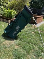 PING Hoofer Green Stand Golf Bag 4-Way Divider Shoulder Strap Polyester Zip