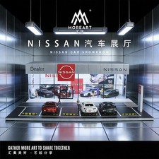 US 1/64 Diorama Diecast Car Parking Lot Model LED Street Japanese Building Scene