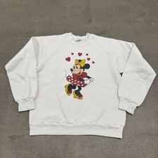 Vintage Minnie Mouse Sweatshirt Medium Disney 80s Crewneck Sweater Made USA