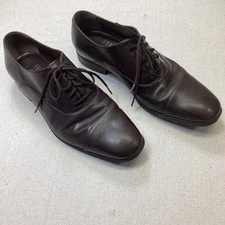 Salvatore Ferragamo Men’s 6.5 3E ‘Rain Lux’ Dark Brown Oxford Made In Italy