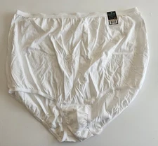 Vanity Fair Women's Size 12/5XL White Brief Panty Panties Perfectly Yours Cotton