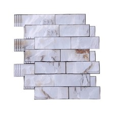 5pcs wall stickers 27x27cm stone tile style, beige yellow