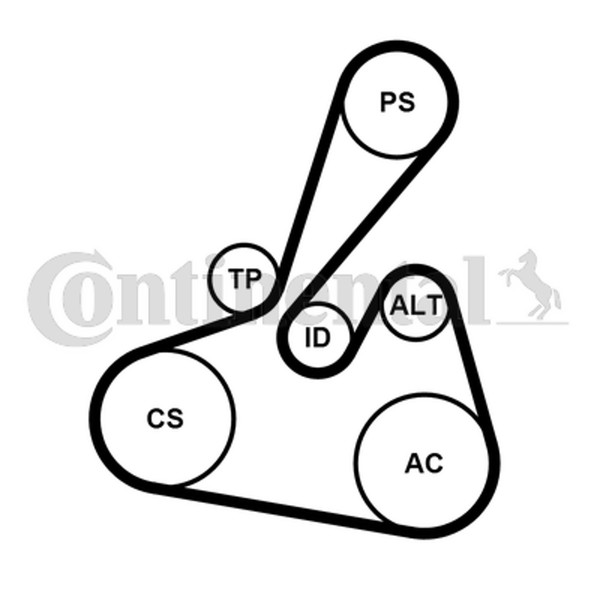 Continental Ctam Keilrippenriemensatz 6PK1502 Extra K1 FüR Ford CCN HF Fiesta JK-image