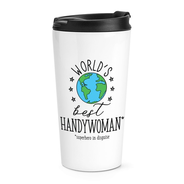 World's Best Handywoman Reise Becher Tasse Worlds Best Favorit Superheld Lustig-image