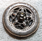 Large Vintage Antique Victorian Pierced Metal & Celluloid Button STAR Design — photo 7