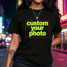 Personalized Custom T-Shirt Customized w/Photo, Text, Logo DTF Shirt