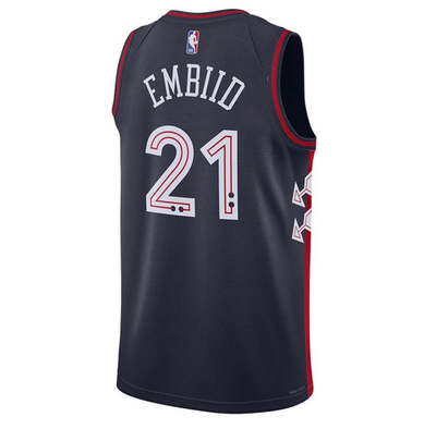 AUTHENTIC Nike Joel Embiid #21 Phila 76ers NBA City Edition Jersey