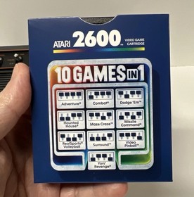 Atari 2600+ Plus Console HDMI W/ 10 in 1 cartridge & 1 Joystick W/ Box - Tested
