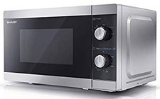 Sharp YC-MS01U-S Silver 20 Litre 800W Microwave With Defrost