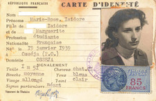 VIEUX PAPIER 1954 CARTE D'IDENTITÉ FRANCAISE 1954 FISCAUX SUR DOCUMENT PO 66