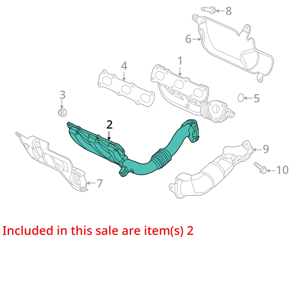 2022 Dodge Ram 1500 Exhaust Manifold OEM 49K Miles - LKQ378689536 - Image 4 of 4