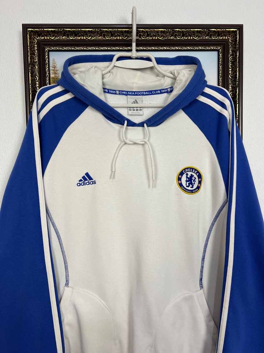 Vintage Adidas Chelsea Football Jacket Soccer Track Top Hoodie