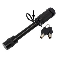 5/8" Alu Anhängerkupplung Sicherungsstift Set schwarz Anti-Rassel extra lang Sicherungsstift